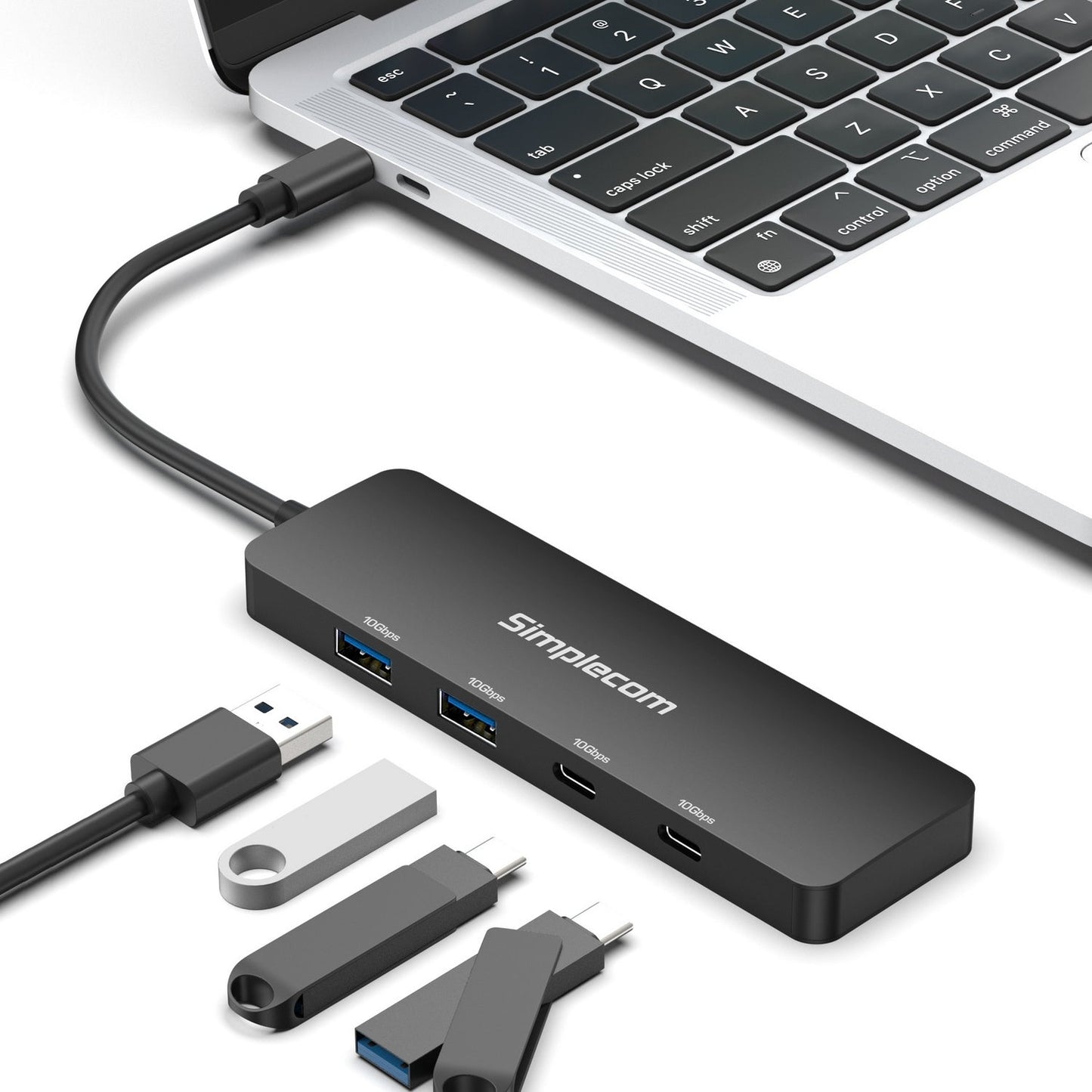 NNEDSZ Simplecom CH392 USB 3.2 Gen2 USB-C 4-Port 10Gbps Hub (2x USB-A and 2x USB-C)