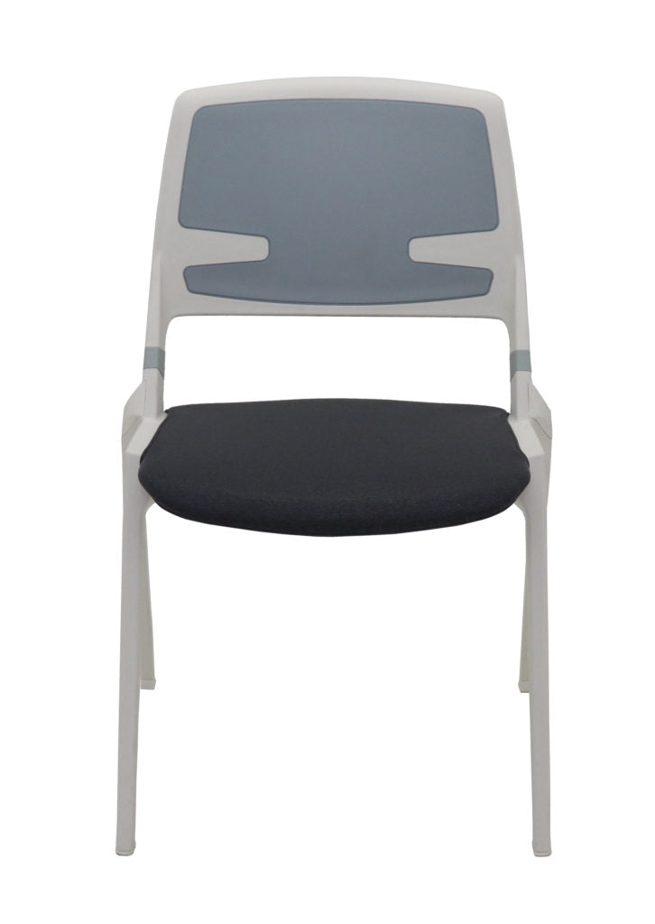 NNE MAUI CHAIR - POLYPROPYLENE BREAKOUT & MEETING CHAIR WHITE WITH GREY